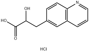 6-Quinolinepropanoic acid, α-hydroxy-, hydrochloride (1:1) Struktur