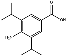 Benzoic acid, 4-amino-3,5-bis(1-methylethyl)- Struktur