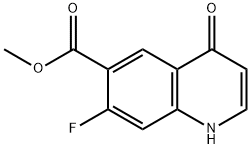 6-Quinolinecarboxylic acid, 7-fluoro-1,4-dihydro-4-oxo-, methyl ester Struktur