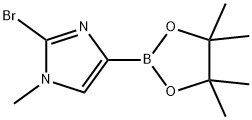 1H-Imidazole, 2-bromo-1-methyl-4-(4,4,5,5-tetramethyl-1,3,2-dioxaborolan-2-yl)- Struktur