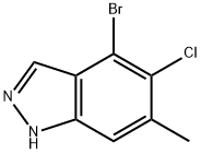 1H-Indazole, 4-bromo-5-chloro-6-methyl- Struktur