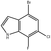 1H-Indole, 4-bromo-6-chloro-7-fluoro- Struktur