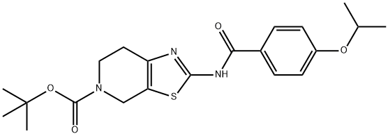 tert-butyl 2-(4-isopropoxybenzamido)-6,7-dihydrothiazolo[5,4-c]pyridine-5(4H)-carboxylate Struktur