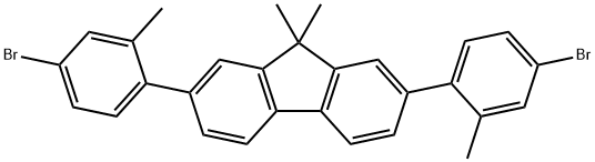 2,7-Bis(4-bromo-2-methylphenyl)-9,9-dimethyl-9H-fluoren Struktur