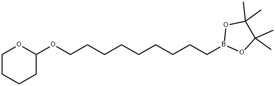 4,4,5,5-Tetramethyl-2-[9-(oxan-2-yloxy)nonyl]-1,3,2-dioxaborolane Struktur