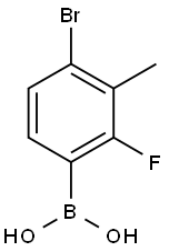 4-Bromo-2-fluoro-3-methylphenylboronic acid Struktur