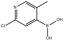 (2-chloro-5-methylpyridin-4-yl)boronic acid Struktur