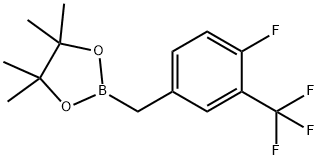 2-(4-氟-3-(三氟甲基)苯基)-4,4,5,5-四甲基-1,3,2-二氧雜硼戊烷, 2377607-36-6, 結構式