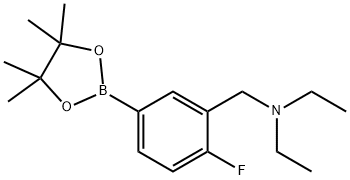 3-(N-Diethylamino)methyl-4-fluorophenylboronic acid pinacol ester Struktur