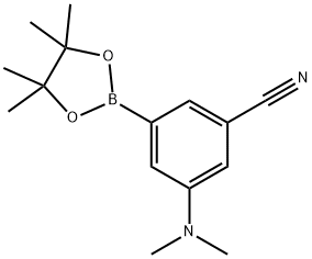 3-Cyano-5-(dimethylamino)phenylboronic acid pinacol ester Struktur