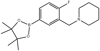 4-Fluoro-3-piperidinomethylphenylboronic acid pinacol ester Struktur