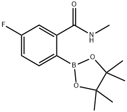 5-Fluoro-n-methyl-2-(tetramethyl-1,3,2-dioxaborolan-2-yl)benzamide Struktur