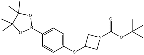 4-[(N-BOC-Azetidin-3-yl)sulfanyl]phenylboronic acid, pinacol ester Struktur