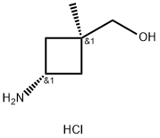 Cyclobutanemethanol, 3-amino-1-methyl-, hydrochloride (1:1), trans- Struktur