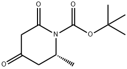 1-Piperidinecarboxylic acid, 2-methyl-4,6-dioxo-, 1,1-dimethylethyl ester, (2R)- Struktur