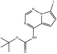 Carbamic acid,N-(7-iodopyrrolo[2,1-f][1,2,4]triazin-4-yl)-, 1,1-dimethylethyl este Struktur