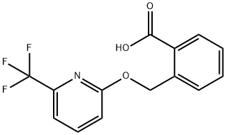 Benzoic acid, 2-[[[6-(trifluoromethyl)-2-pyridinyl]oxy]methyl]- Struktur