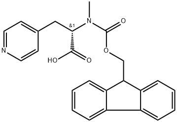 4-Pyridinepropanoic acid, α-[[(9H-fluoren-9-ylmethoxy)carbonyl]methylamino]-, (αS)- Struktur