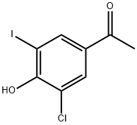 Ethanone, 1-(3-chloro-4-hydroxy-5-iodophenyl)- Struktur