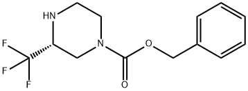 (R)-3-Trifluoromethyl-piperazine-1-carboxylic acid benzyl ester Struktur