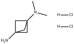 Bicyclo[1.1.1]pentane-1,3-diamine, N1,N1-dimethyl-, hydrochloride (1:2) Struktur