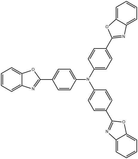 Benzenamine, 4-(2-benzoxazolyl)-N,N-bis[4-(2-benzoxazolyl)phenyl]- Struktur