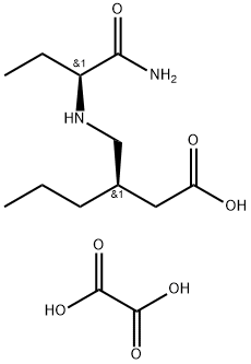 Hexanoic acid, 3-[[[(1S)-1-(aminocarbonyl)propyl]amino]methyl]-, ethanedioate (1:1), (3R)- Struktur