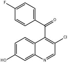 Methanone, (3-chloro-7-hydroxy-4-quinolinyl)(4-fluorophenyl)- Struktur