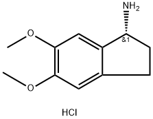 (R)-5,6-Dimethoxy-2,3-dihydro-1H-inden-1-amine hydrochloride Struktur