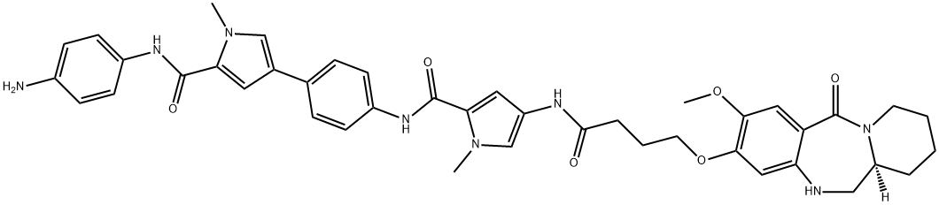 Aniline-MPB-amino-C3-PBD Struktur