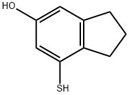 1H-Inden-5-ol, 2,3-dihydro-7-mercapto- Structure