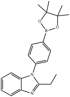 1H-Benzimidazole, 2-ethyl-1-[4-(4,4,5,5-tetramethyl-1,3,2-dioxaborolan-2-yl)phenyl]?- Struktur