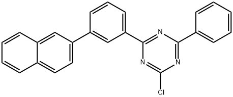 1,3,5-Triazine, 2-chloro-4-[3-(2-naphthalenyl)phenyl]-6-phenyl- Struktur