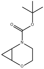 2-Oxa-5-azabicyclo[4.1.0]heptane-5-carboxylic acid, 1,1-dimethylethyl ester Struktur