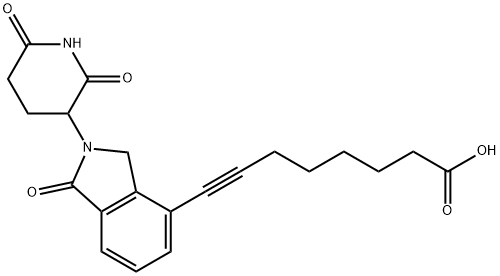 7-Octynoic acid, 8-[2-(2,6-dioxo-3-piperidinyl)-2,3-dihydro-1-oxo-1H-isoindol-4-yl]- Struktur