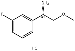 (S)-1-(3-Fluorophenyl)-2-methoxyethanamine hydrochloride Struktur