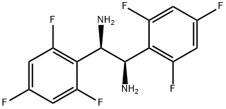 1,2-Ethanediamine, 1,2-bis(2,4,6-trifluorophenyl)-, (1R,2R)- Struktur