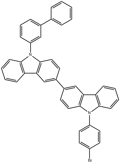 3,3'-Bi-9H-carbazole, 9-[1,1'-biphenyl]-3-yl-9'-(4-bromophenyl)- Struktur