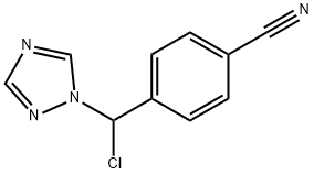 Benzonitrile, 4-(chloro-1H-1,2,4-triazol-1-ylmethyl)- Struktur