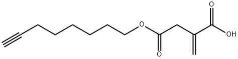 Butanedioic acid, 2-methylene-, 4-(7-octyn-1-yl) ester Struktur