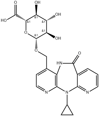 12-Hydroxy Nevirapine 12-O-β-D-Glucuronide Struktur