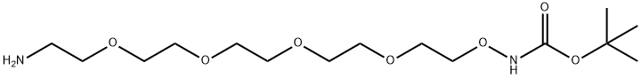 3,6,9,12,15-Pentaoxa-2-azaheptadecanoic acid, 17-amino-, 1,1-dimethylethyl ester Struktur