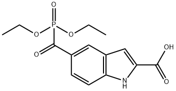 1H-Indole-2-carboxylic acid, 5-[(diethoxyphosphinyl)carbonyl]- Struktur