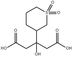 Pentanedioic acid, 3-hydroxy-3-(tetrahydro-1,1-dioxido-2H-thiopyran-3-yl)- Struktur