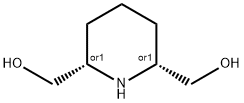 2,6-Piperidinedimethanol, (2R,6S)-rel- Struktur