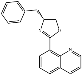 Quinoline, 8-[(4R)-4,5-dihydro-4-(phenylmethyl)-2-oxazolyl]- Struktur