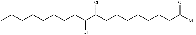 Octadecanoic acid, 9-chloro-10-hydroxy- Struktur