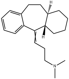 1-Propanamine, N,N-dimethyl-3-(1,2,3,4,4a,10,11,11a-octahydro-5H-dibenzo[a,d]cyclohepten-5-ylidene)-, trans- (9CI) Struktur