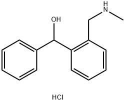 Benzenemethanol, 2-[(methylamino)methyl]-α-phenyl-, hydrochloride (1:1) Struktur