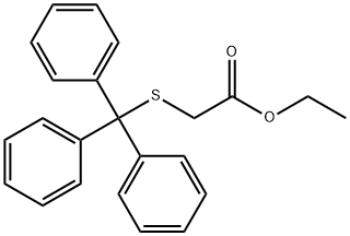 Acetic acid, 2-[(triphenylmethyl)thio]-, ethyl ester Struktur